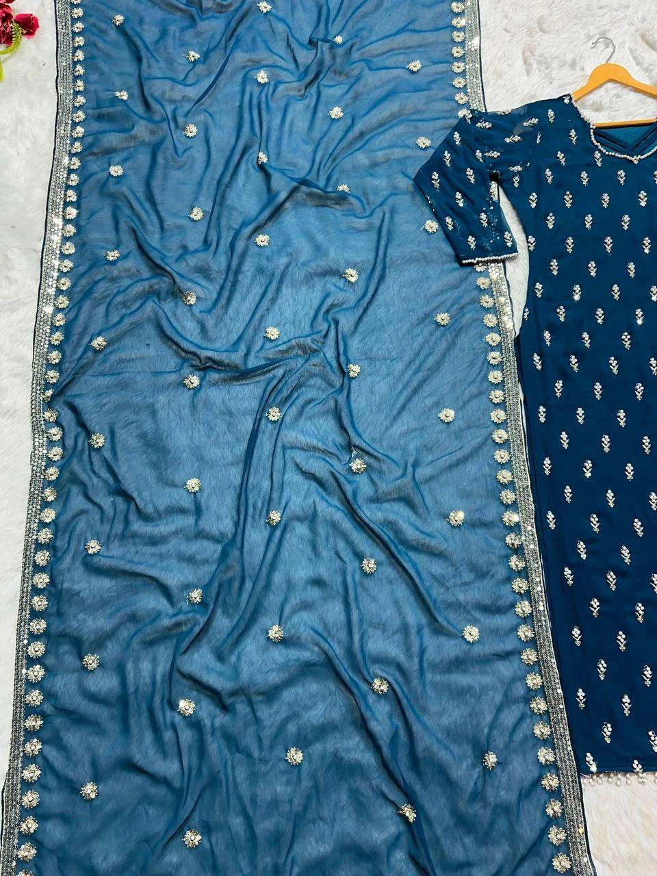 Vardan Ethnic Md 3004 Faux Georgette Wholesale Designer Salwar Suit — Wholesale Salwar Suits, MPA wholesale from Surat — view 4
